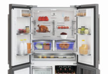 Der geräumige Side-by-Side Kühlschrank mit integriertem Weinkühler GWN 21210 X von Grundig erleichtert Wocheneinkauf und Festtagsplanung
