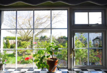 Fliesen Küche Fenster Garten Frühjahrsputz