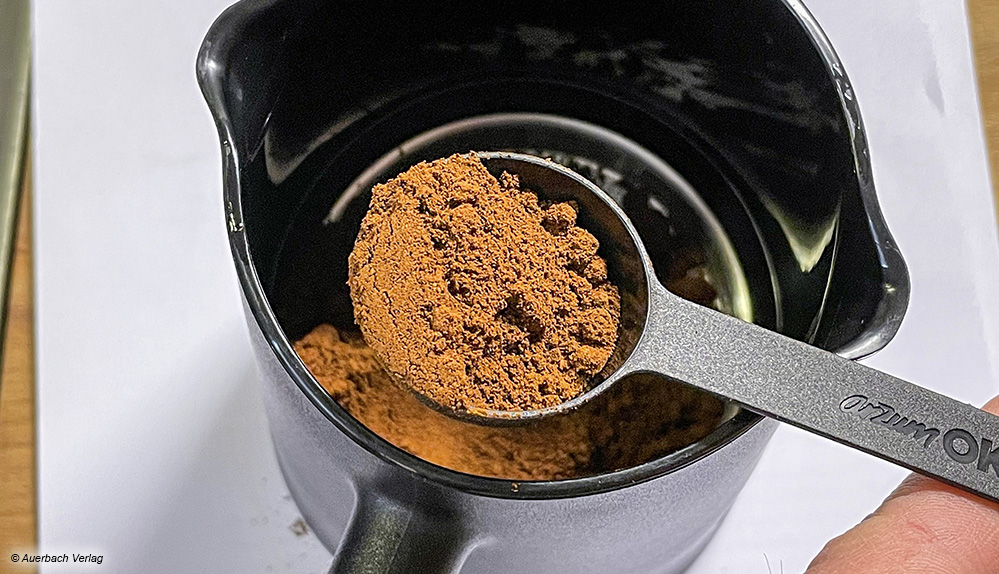 Für türkischen Kaffee muss das Pulver so fein wie möglich gemahlen werden