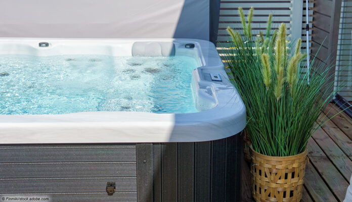 Whirlpool auf Terrasse