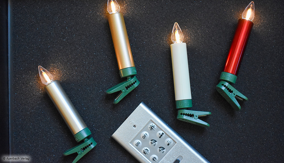 Die Superlight-Flame-Mini-Kerzen gibt es in vier verschiedenen Farbausführungen, die sich technisch kombinieren lassen