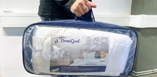 Zu den Daunendecken von Dormigood gehört immer eine passende Tasche für die Lagerung und einen komfortablen Transport
