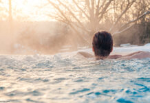 Swim Spa Whirlpool im Winter