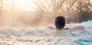Swim Spa Whirlpool im Winter
