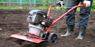 Gartenfräse Beet Stiefel