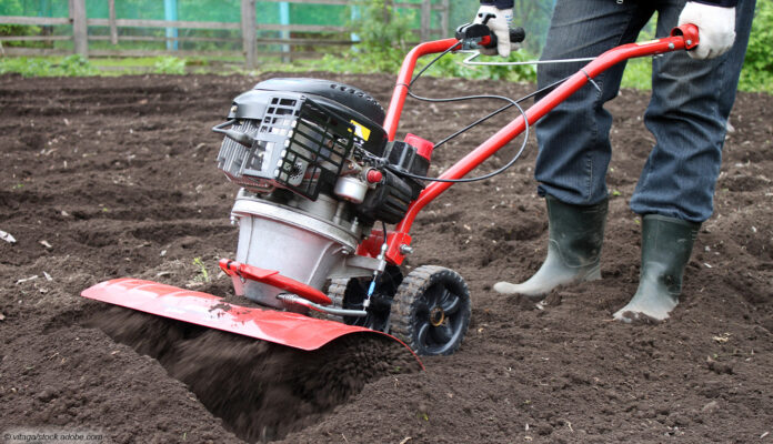 Gartenfräse Beet Stiefel