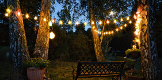 Gartendekoration Lichterkette