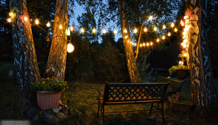 Gartendekoration Lichterkette