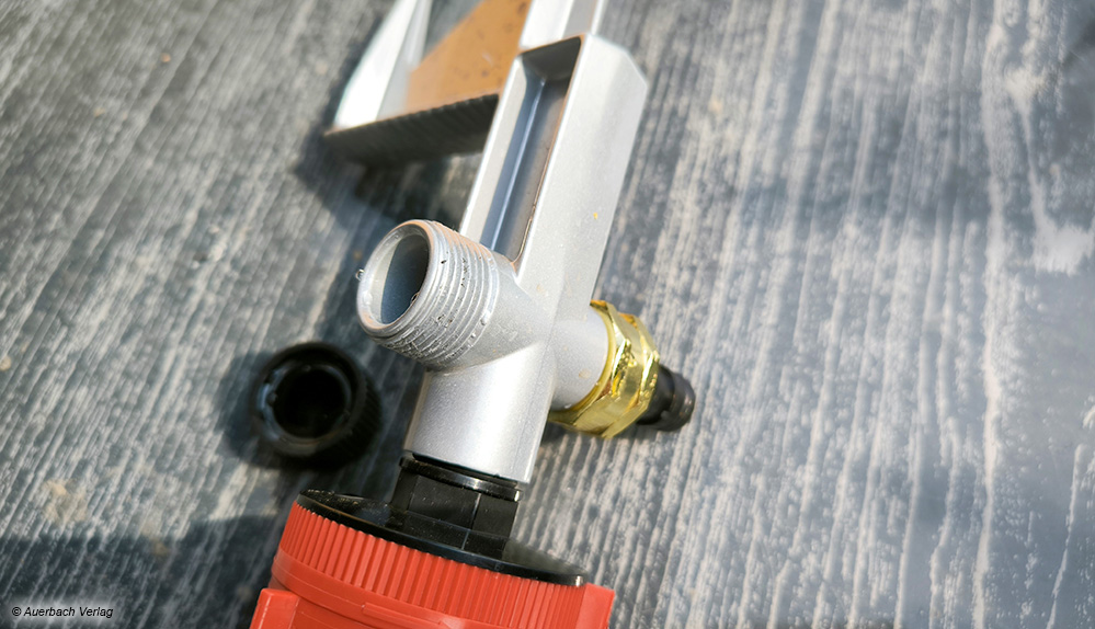 Clever: Bei den beiden Sprinklern von Polet kann auf der zweiten Seite eine weitere Schlauchkupplung angebracht werden 
