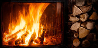 Kamin Feuer Holz