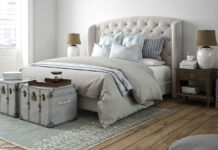Boxspringbett im Schlafzimmer