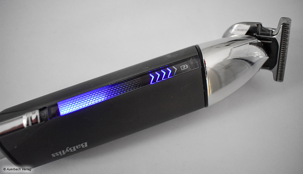 Babyliss zeigt mit einem futuristischem LED-Design den Ladezustand seiner Barttrimmer an
