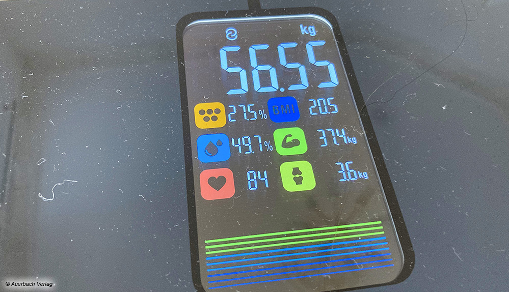 Das LC-Display bei Fitleap sieht nicht nur gut aus, sondern ist dank starkem Kontrast und großen Ziffern auch gut zu erkennen