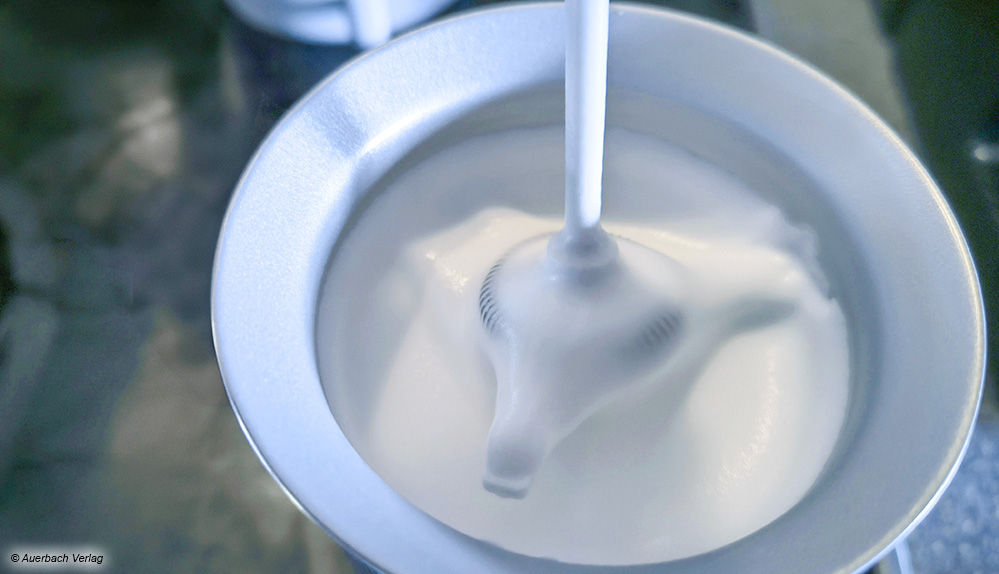 Richtig fluffiger Milchschaum ist die Spezialität der Milchaufschäumer, wie hier beim Gerät aus dem Hause Tchibo 
