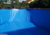 Poolaufbau mit Poolfolie