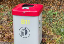 Smart City intelligenter Mülleimer