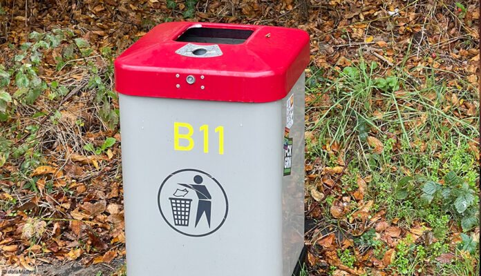 Smart City intelligenter Mülleimer