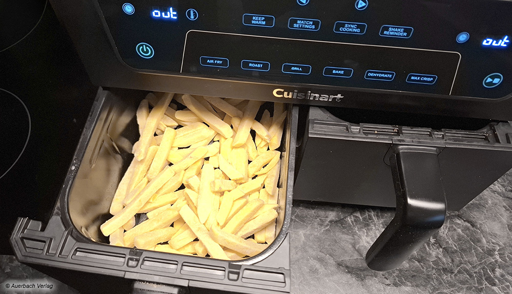 Die Air-Fryer-Kammern können getrennt bestückt werden, jedoch müssen beide Kammern für den Betrieb geschlossen sein