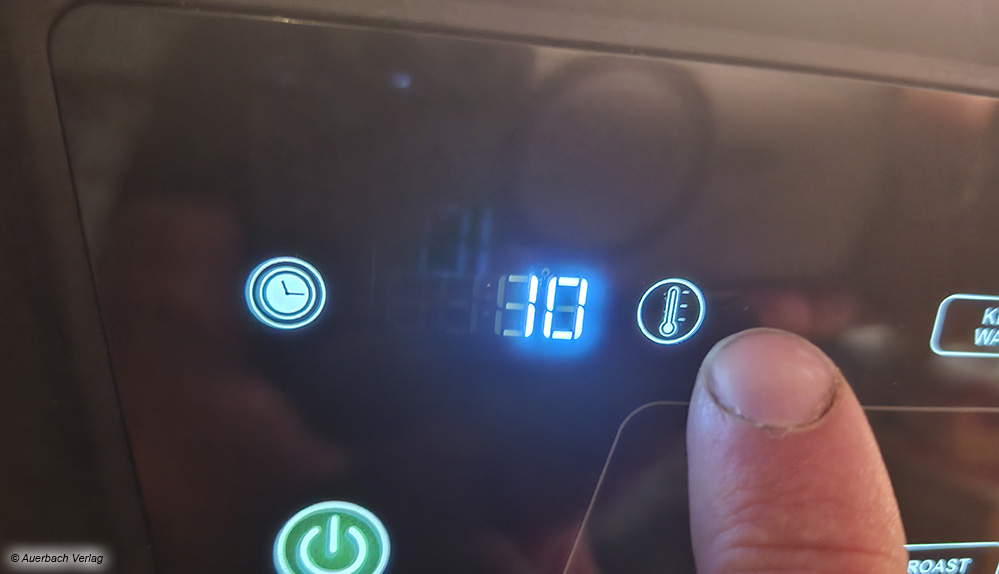 Das Touchdisplay kann leicht gereinigt werden