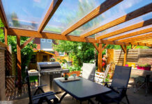 Terrassenüberdachung mit Stegplatten