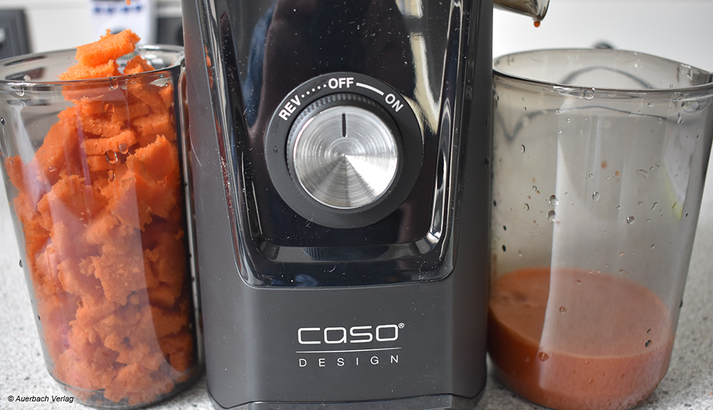 So wie Caso Designs Slow Juicer arbeitet jede Gerätesteuerung: In der „ON“-Stellung rastet der Schalter oder Drehknopf ein