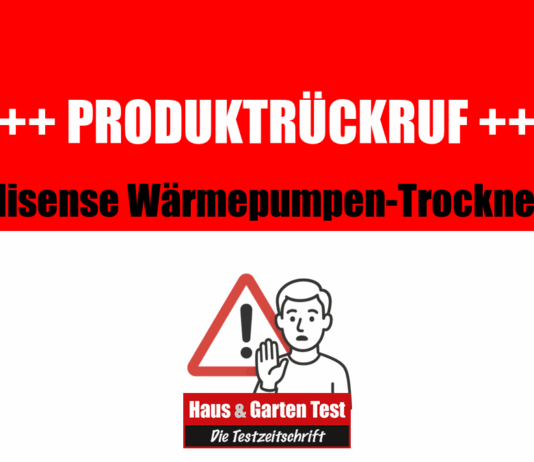 Rückruf Hisense Wärmpepumpen-Trockner