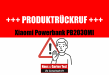 Rückruf Powerbank Xiaomi PB2030MI
